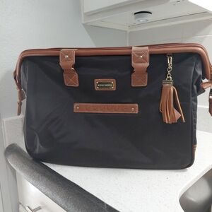 Steve Madden Black and Brown Men's Bag